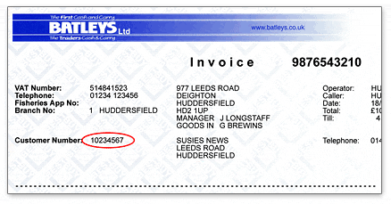 Batleys sample invoice